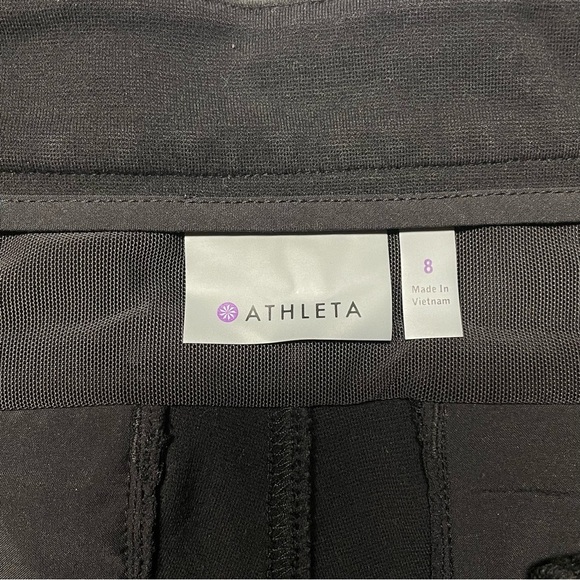 Athleta Black Ponte Wide Leg Pants Size 8 - Picture 12 of 15